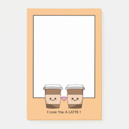 Love You Latte Koffie Post-it® Notes