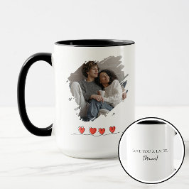 Love You Latte Valentijnsdag Foto Persoonlijk Mok