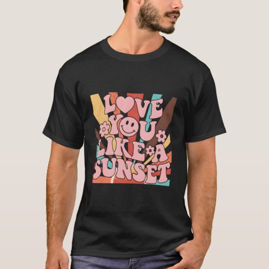 Love You Like A Aesthetic Words On Back T-shirt (Voorkant)