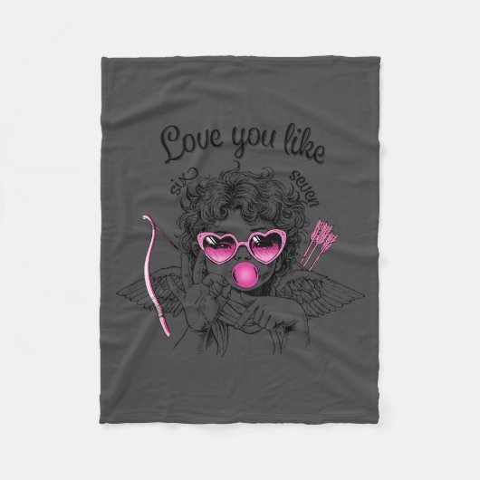 Love You Like Six Seven Cud 67 Meme Valentine's Da Fleece Deken (Voorkant)