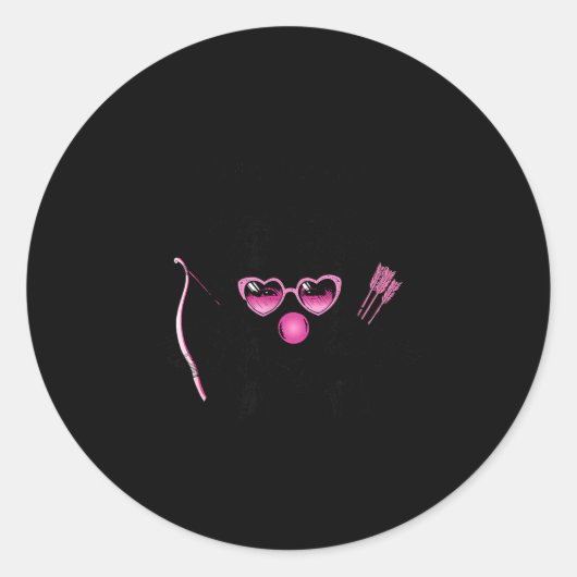 Love You Like Six Seven Cud 67 Meme Valentine's Da Ronde Sticker (Voorkant)