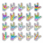 Love You Loudly – ASL Sticker for Every Heart (Voorkant)