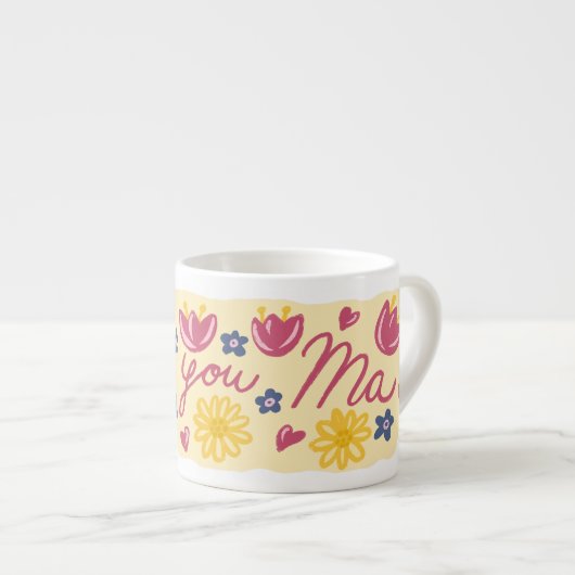 Love You Ma Bloemthee Mok – Moederdag Cadeau (Voorkant rechts)