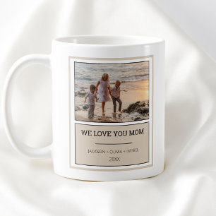 Love You Ma Modern Foto Persoonlijke Moederdag Koffiemok