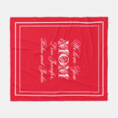 Love You Mam Chique Script Kinder Namen Eenvoudig  Fleece Deken (Voorkant (Horizontaal))