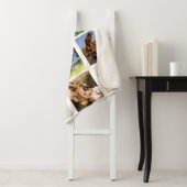 Love You Mam Familie Fotocollage Hydrangea Floral Sherpa Deken (In situ)