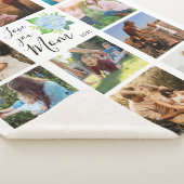 Love You Mam Familie Fotocollage Hydrangea Floral Sherpa Deken (3/4)