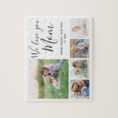Love You Mam Familie Fotocollage Jigsaw Puzzel (Verticaal)