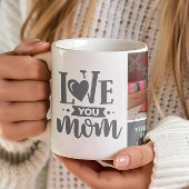 Love You Mam Grijs Moederdag Gift Koffiemok