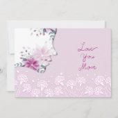 Love You mam Invitation Kaart (Voorkant)