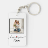 Love You mam Photo Moederdag Sleutelhanger (achterkant)