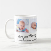 Love You Mama Custom 4 Foto Schattige Moederdag Koffiemok (Links)