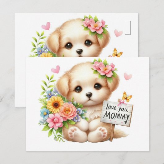 *"Love You Mama - een oprecht eerbetoon" Feestdagenkaart (Voorkant / Achterkant)