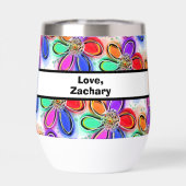 Love You Mama Kleurrijke Kunst Bloemen Liefde NAAM (Achterkant)