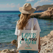 Love You Mama Modern Typography Moederdag Schattig Grote Tote Bag
