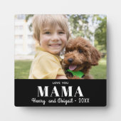 Love You Mama Photo Familie Modern Keepsake Fotoplaat (Voorkant)