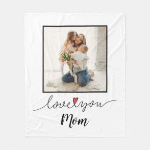 Love You mama Photo Moederdag Fleece Deken