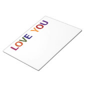 Love You Meerkleurig 11 x 8.5 Notitieblok (Schuin)