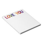 Love You Meerkleurig 5,5 x 6 Notitieblok (Schuin)