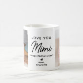 Love You Mimi gepersonaliseerd 2 foto grootouder Koffiemok (Center)