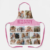 Love You Moeder Foto Collage Roze Schort (Voorkant)
