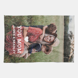 Love You Moeder Foto Namen Keukencadeau Theedoek