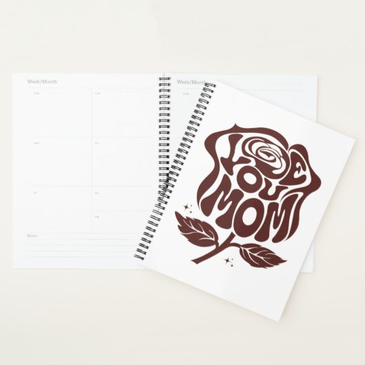 Love You Moeder Roos Typografie Planner (Display)