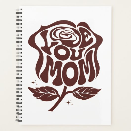 Love You Moeder Roos Typografie Planner (Voorkant)