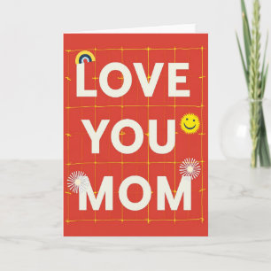 Love You Moeder Vermillion Kunstkaart Kaart