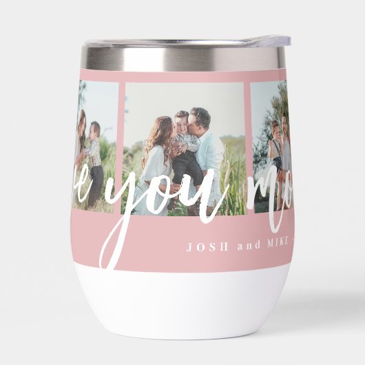 Love you mom 5 fotocollage modern gepersonaliseerd (Links)