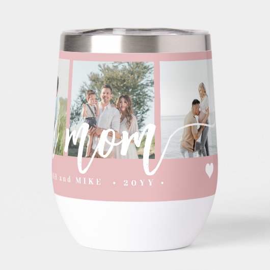 Love you mom 5 fotocollage modern gepersonaliseerd (Achterkant)