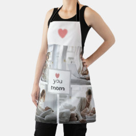 Love You Mom - Custom Photo Schort voor Moederdag