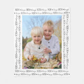 Love You MOM Custom Unieke Schattigee Foto Moederd Fleece Deken (Voorkant)