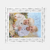 Love You MOM Custom Unieke Schattigee Foto Moederd Fleece Deken (Voorkant (Horizontaal))