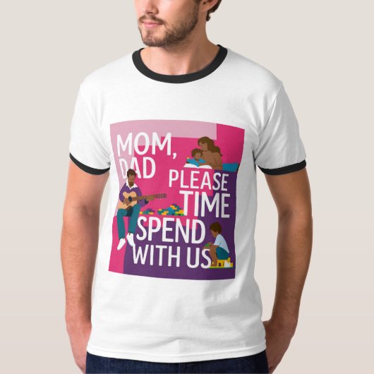 Love You Mom & Dad T- Shirt (Voorkant)