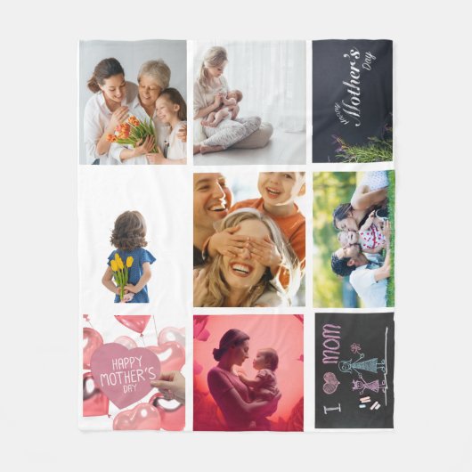 Love you Mom Fleece Deken (Voorkant)