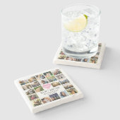 Love You Mom Fotocollage Moederdag Stenen Onderzetter (Zijkant)