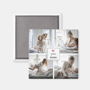 Love You Mom - gepersonaliseerde cadeau foto magne Magneet