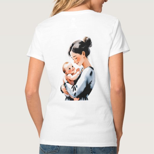 Love You Mom - Hartelijke handgeschreven typografi T-shirt (Achterkant)