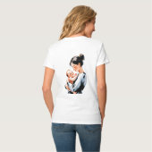 Love You Mom - Hartelijke handgeschreven typografi T-shirt (Achterkant volledig)