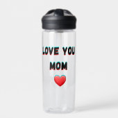 Love You Mom - Hartelijke handgeschreven typografi Waterfles (Voorkant)