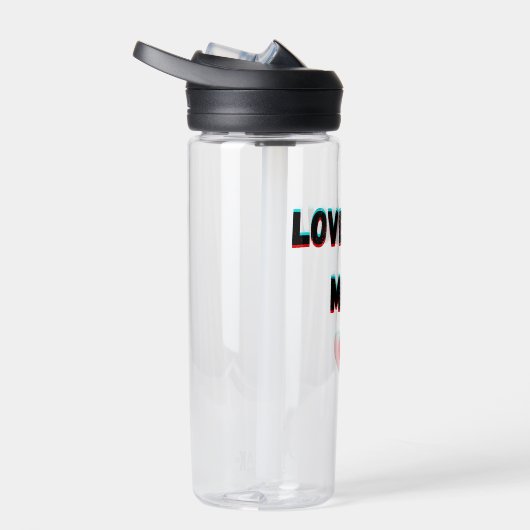 Love You Mom - Hartelijke handgeschreven typografi Waterfles (Rechts)