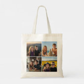 Love You Mom Modern 4 Photo Collage Custom Tote Bag (Achterkant)