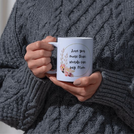 Love you Mom Moderne Schattigee Moederdag Mok