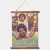 Love You Mom Moederdag Custom Photo Hangend Wandkleed (Voorkant)