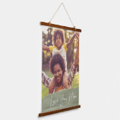 Love You Mom Moederdag Custom Photo Hangend Wandkleed (Gebogen)