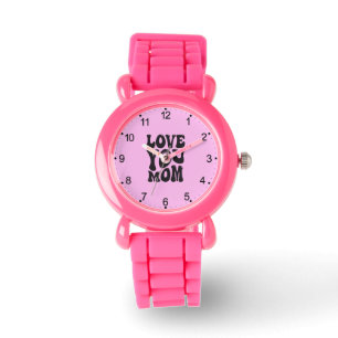 Love You Mom Moederdag Design-51727 Horloge