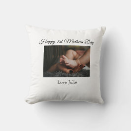 Love You Mom moederdag Voeg foto naam toe Eenvoudi Kussen