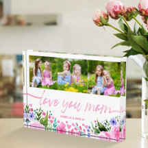 Love You Mom Moederdag Waterverf Fotocollage