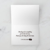"Love You Mom" Op maat gemaakte foto's Vouwbare ke Feestdagen Kaart (Binnen)